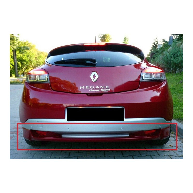 RENAULT MEGANE MK3 3 PORTES RAJOUT DE PARE CHOC ARRIERE / JUPE ARRIERE