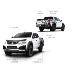 MITSUBISHI L200 LUCKY – KIT CARROSSERIE WIDE AVEC ÉLARGISSEMENTS D’AILERONS