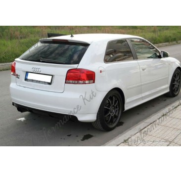 AUDI A3 8P 3-Türer S3 Heckschürze Heckansatz Heckspoileransatz